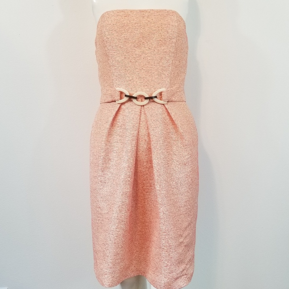 Antonio Melani Peach Knit Strapless Dress Size 2